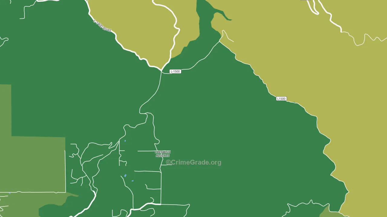 Fisher, WA Map of Theft Rates