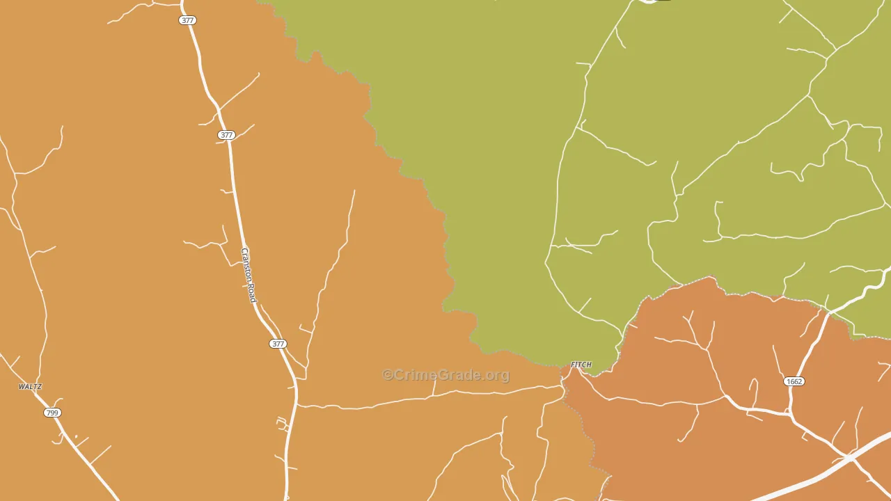 Fitch, KY Map of Theft Rates