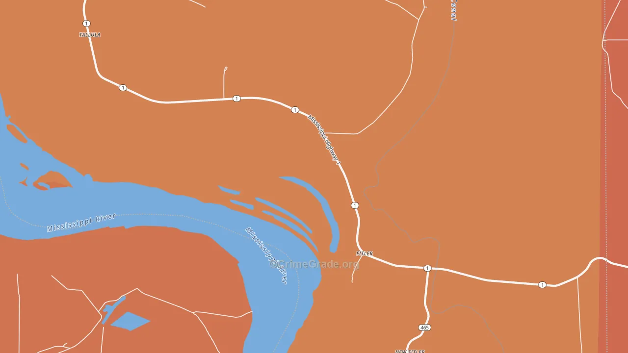 Fitler, MS Map of Theft Rates