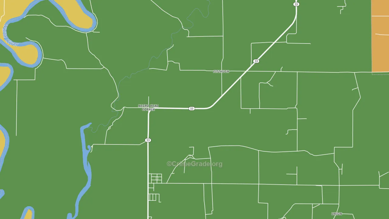 Fitzhugh, AR Map of Theft Rates