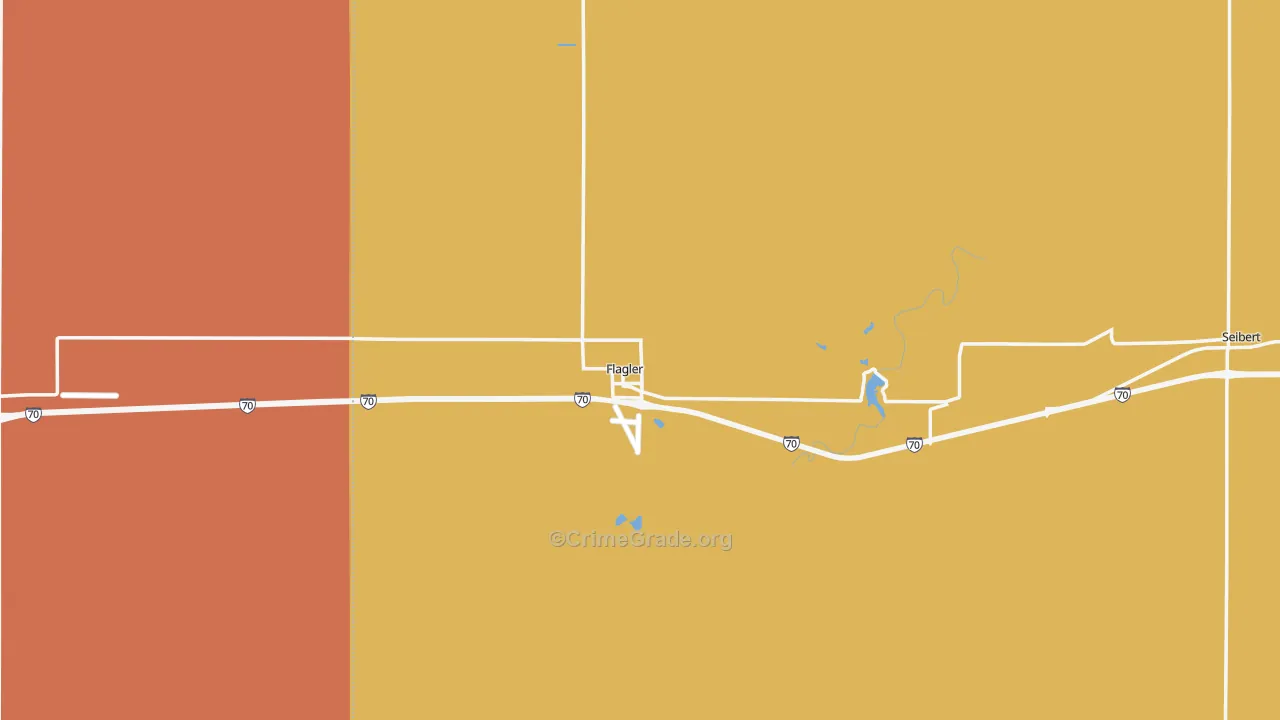 Flagler, CO Map of Theft Rates