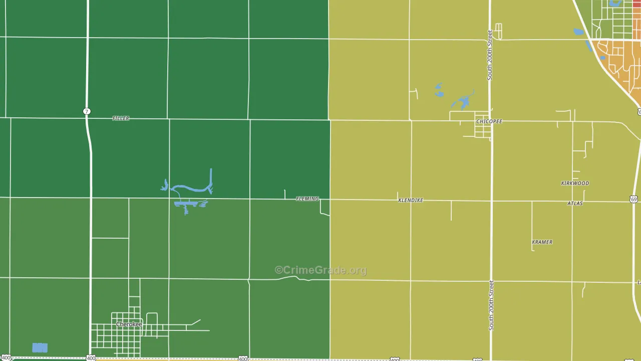 Fleming, KS Map of Theft Rates