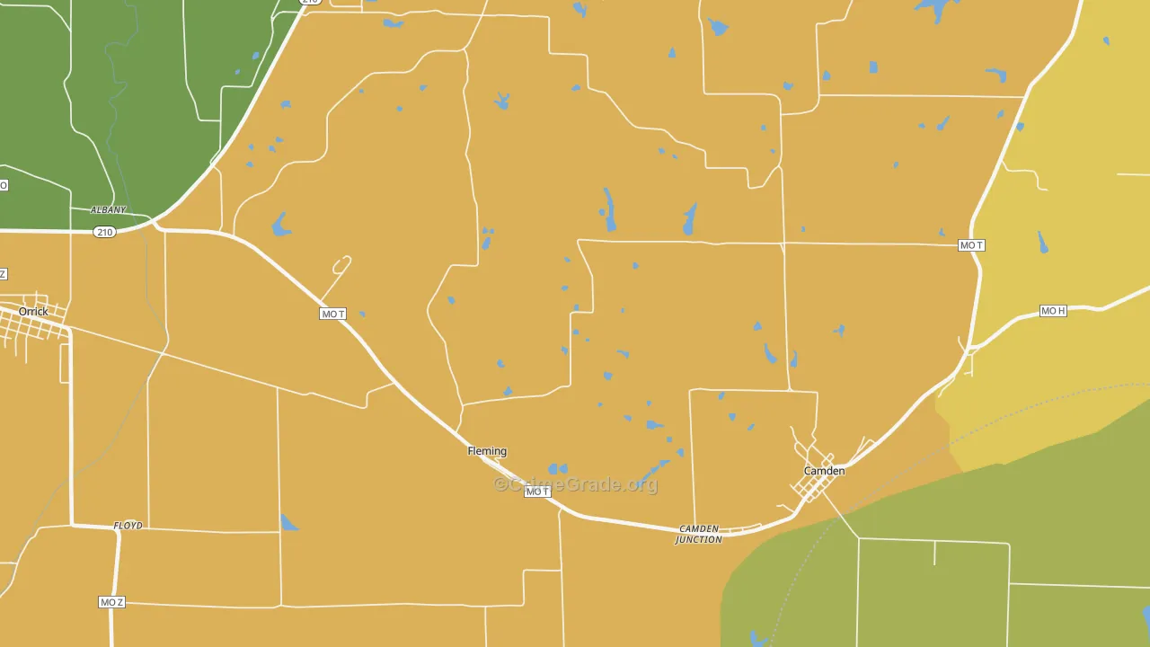 Fleming, MO Map of Theft Rates