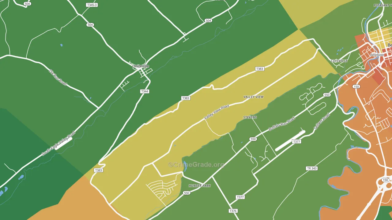 Fleming, PA Map of Theft Rates