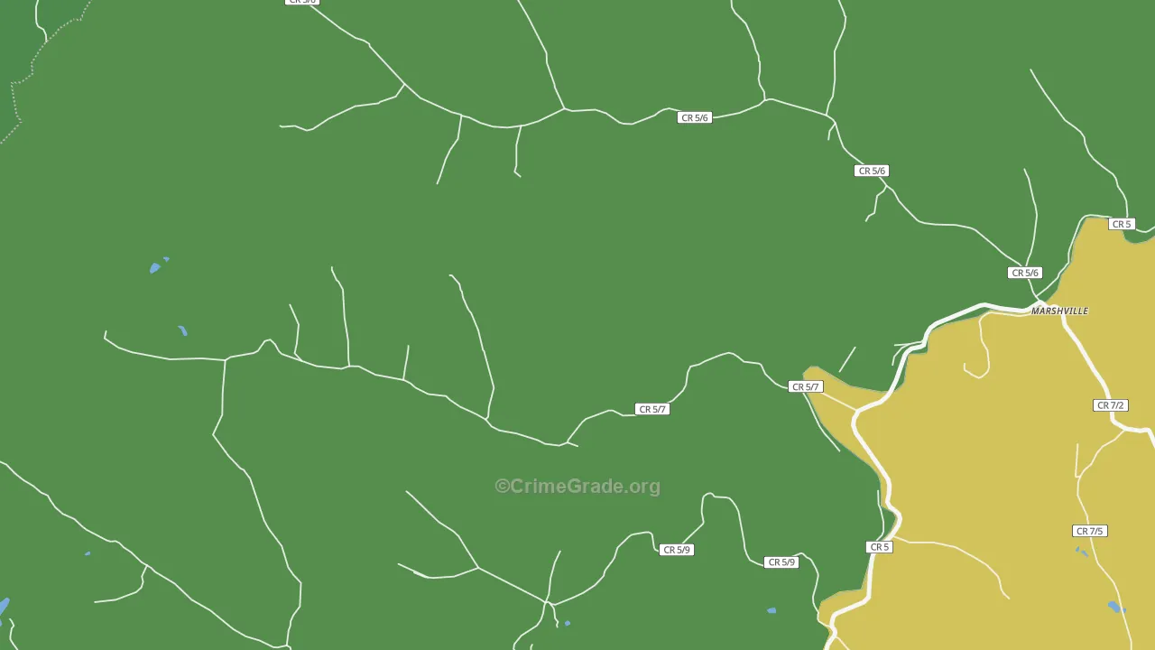 Flinderation, WV Map of Theft Rates