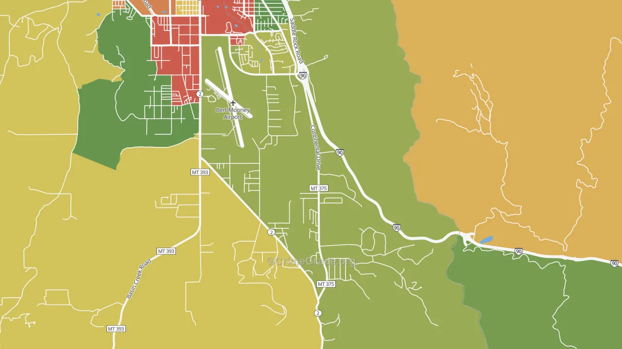 Floral Park, MT Map of Theft Rates