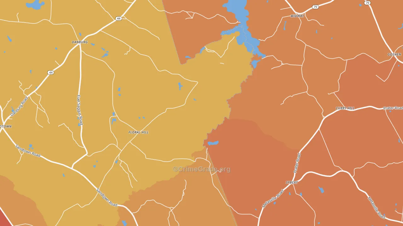 Floralhill, GA Map of Theft Rates