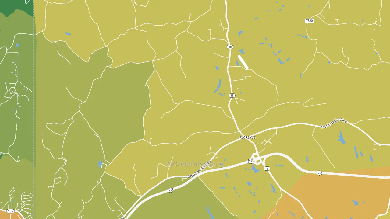 Florence, PA Map of Theft Rates