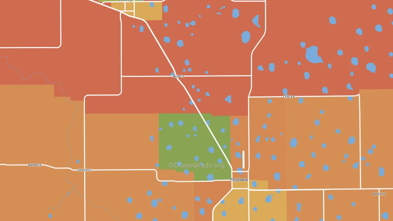 Floyd County, TX Map of Theft Rates