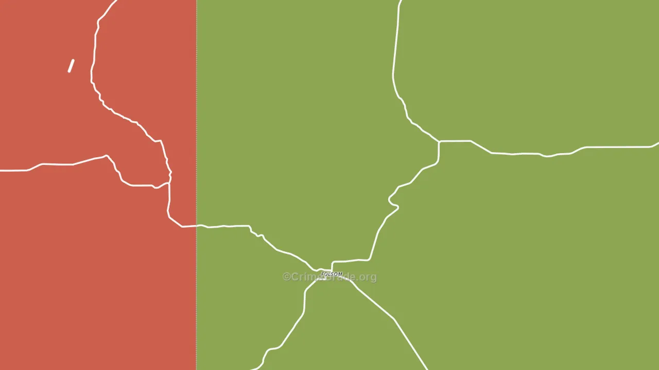 Folsom, NM Map of Theft Rates