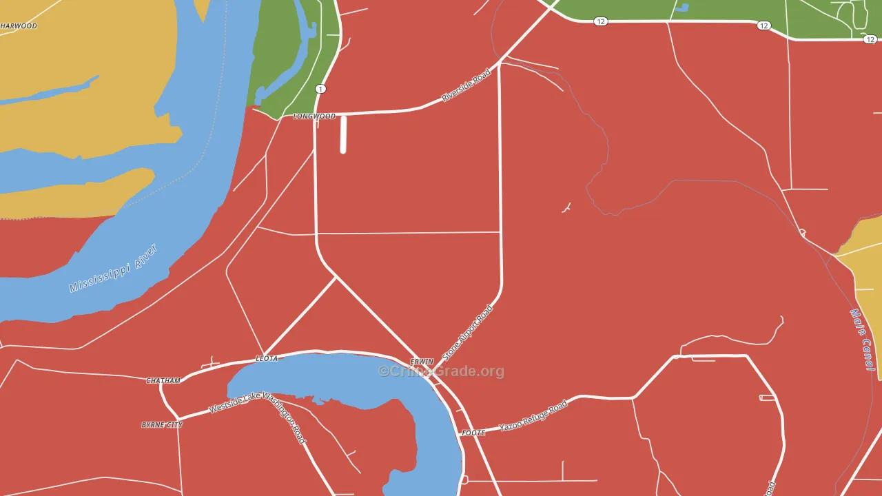 Foote, MS Map of Theft Rates