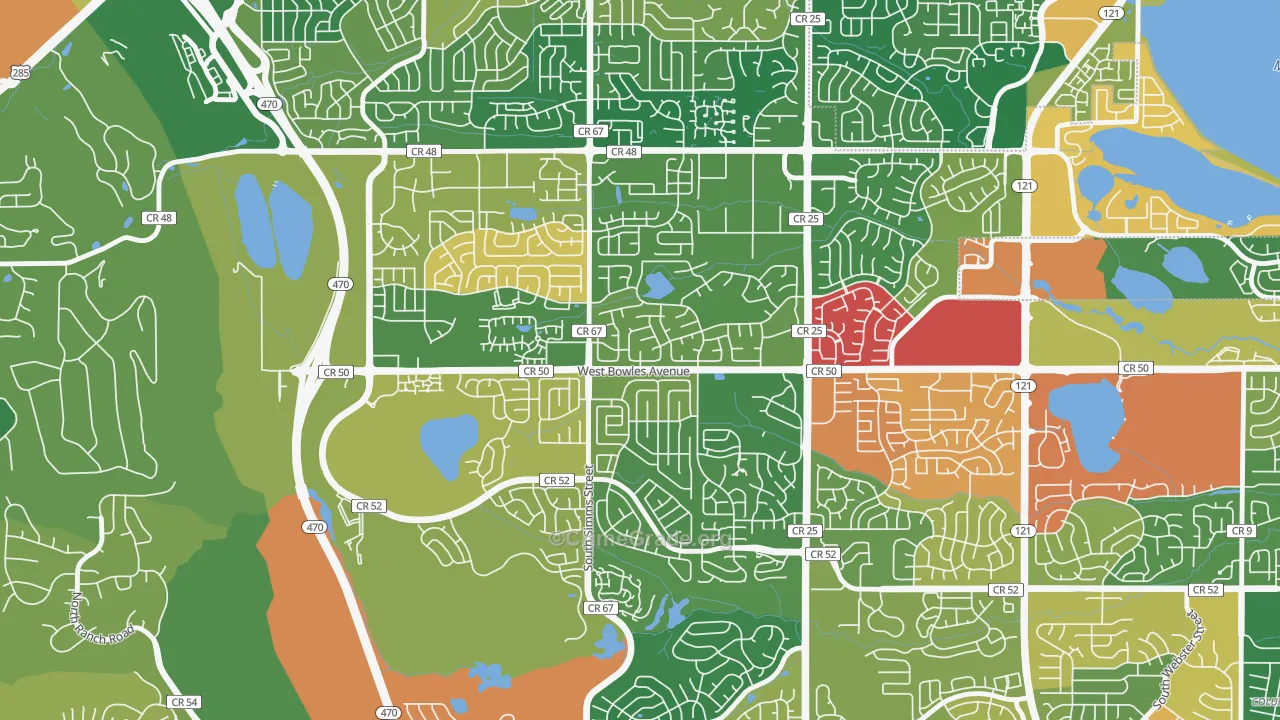 Foothill Green, Dakota Ridge, CO Map of Theft Rates