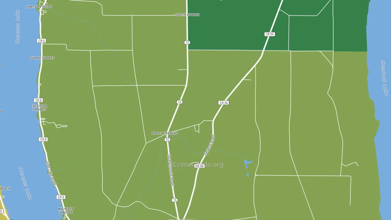 Foots Corners, NY Map of Theft Rates