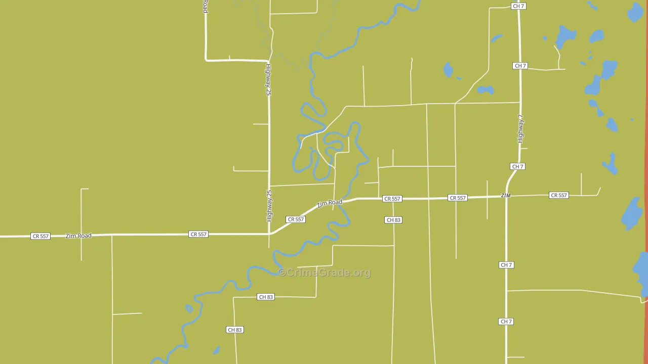 Forbes, MN Map of Theft Rates