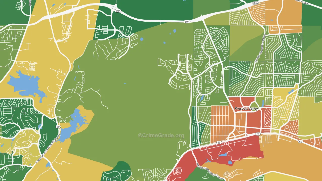 Forbing Park, AZ Map of Theft Rates