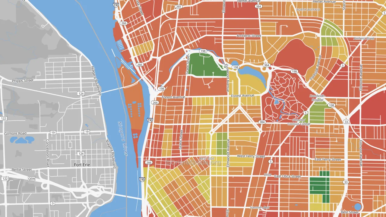 Forest, Buffalo, NY Map of Theft Rates