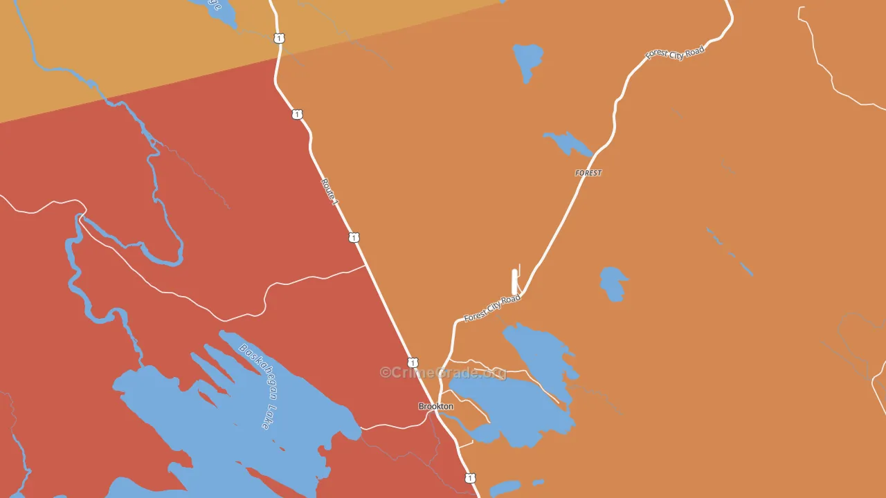 Forest, ME Map of Theft Rates