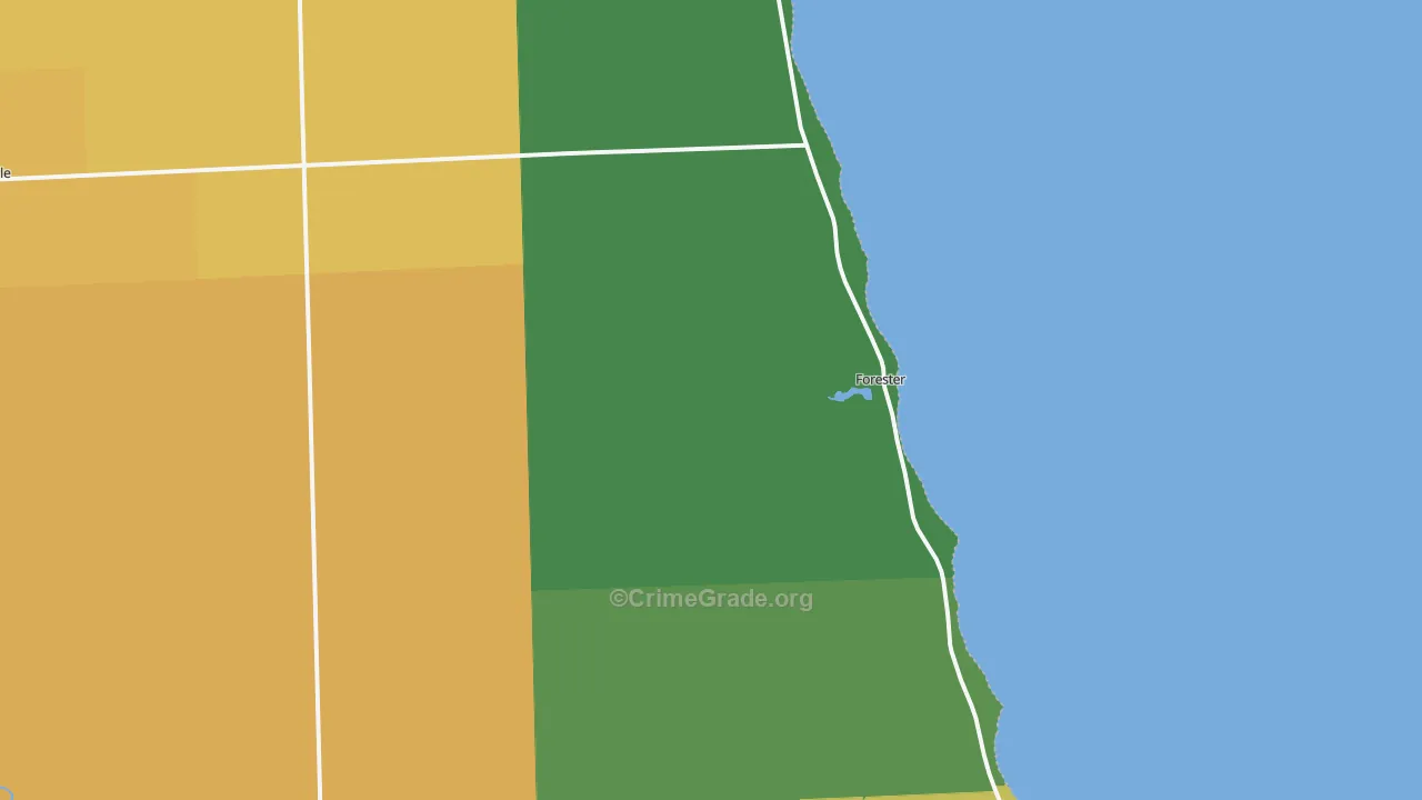 Forester, MI Map of Theft Rates