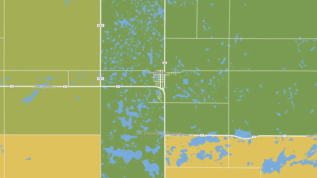 Forman, ND Map of Theft Rates