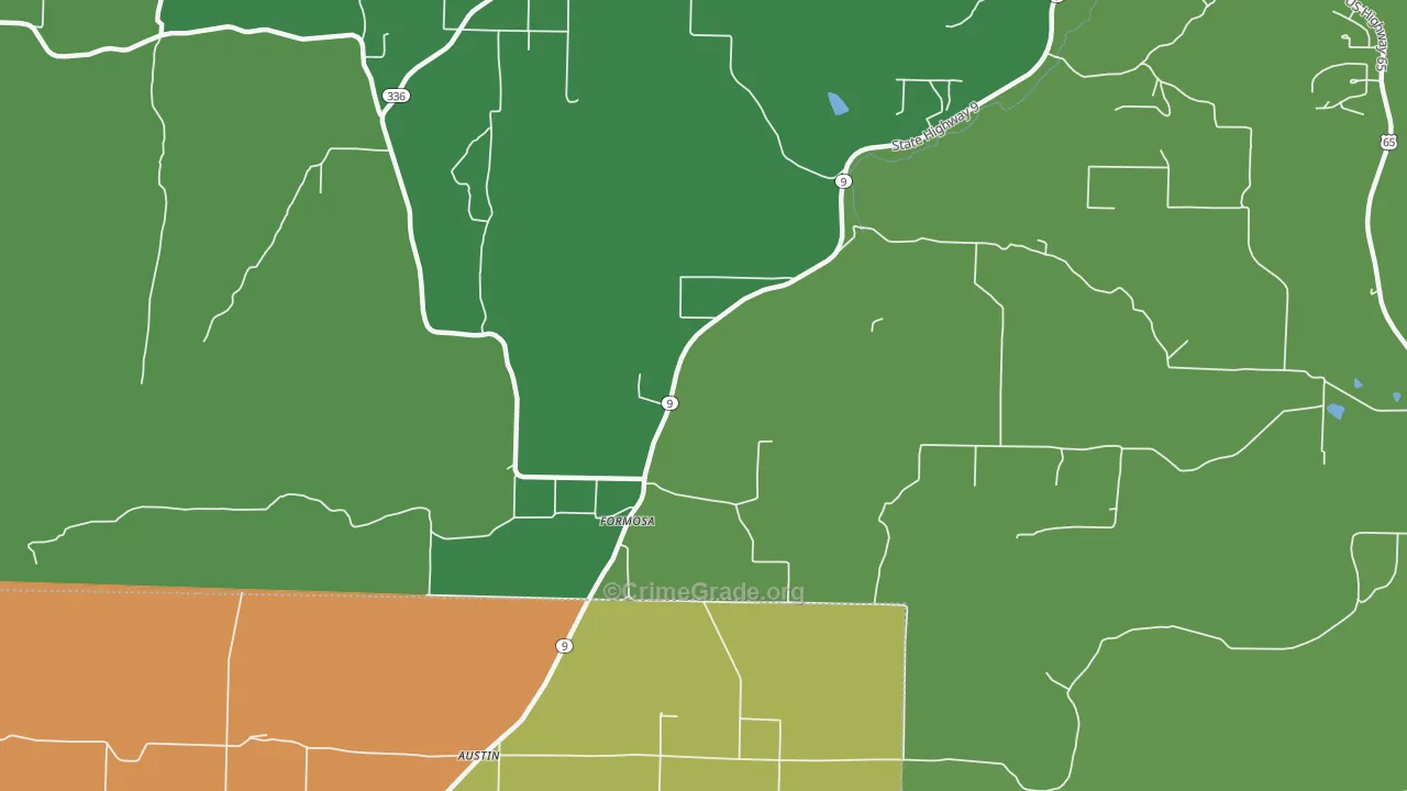 Formosa, AR Map of Theft Rates
