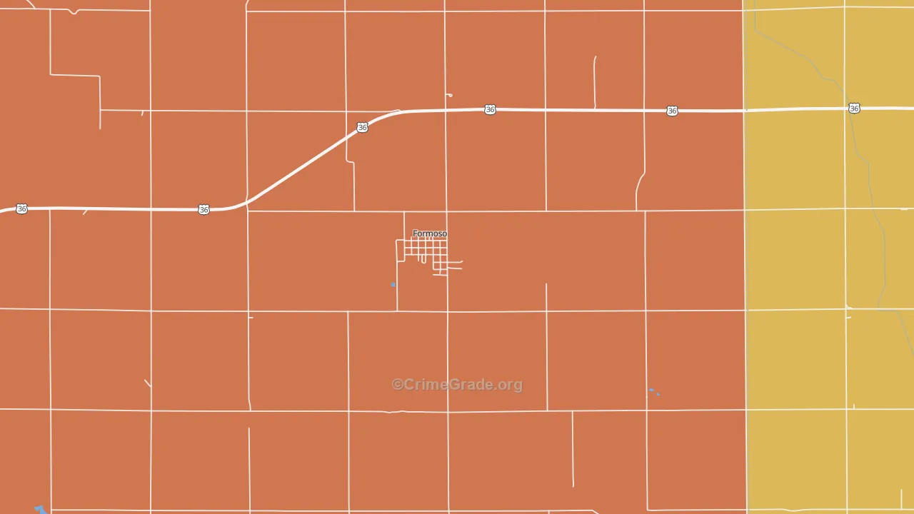 Formoso, KS Map of Theft Rates