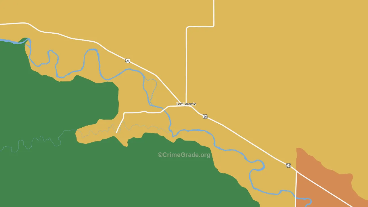 Fort Laramie, WY Map of Theft Rates