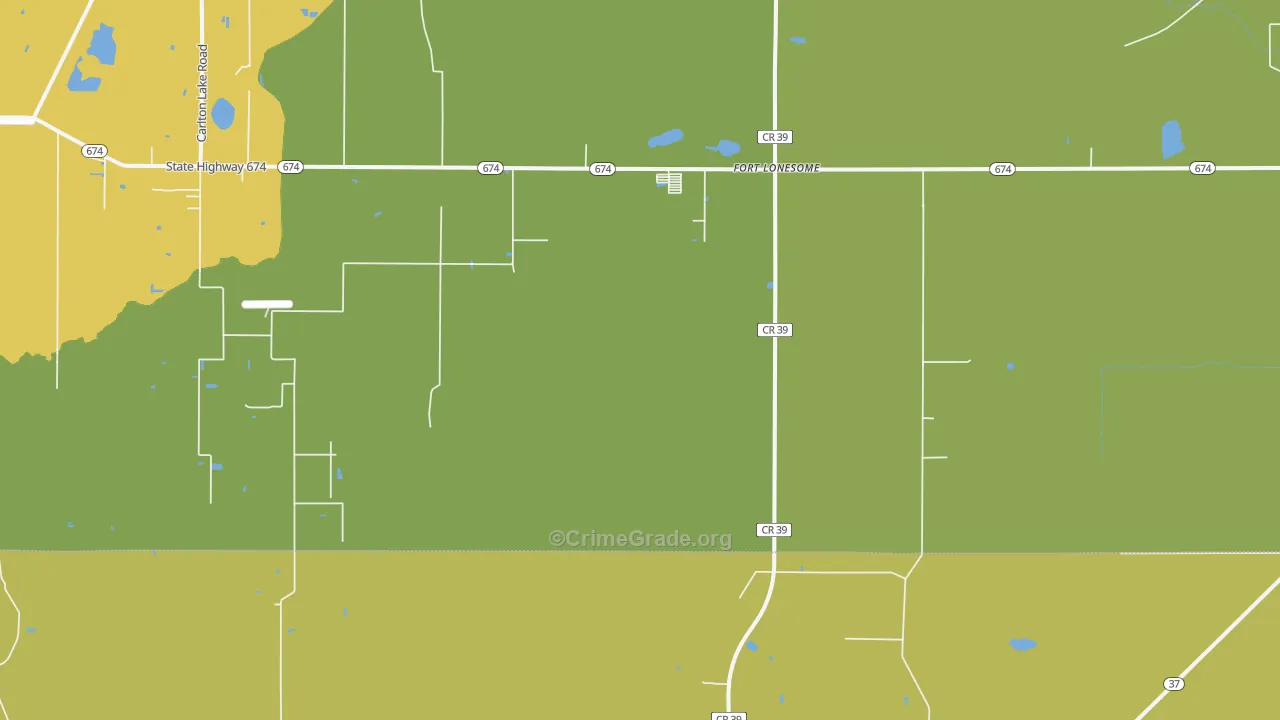 Fort Lonesome, FL Map of Theft Rates