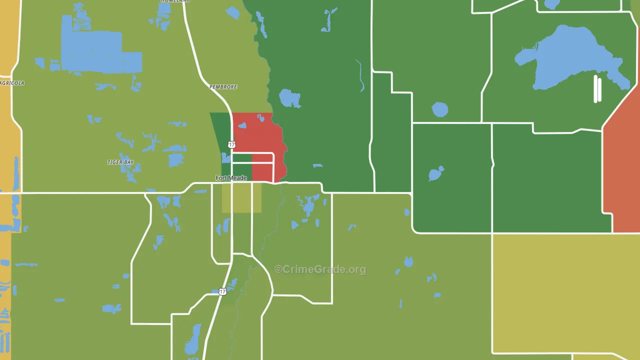 Fort Meade, FL Map of Theft Rates