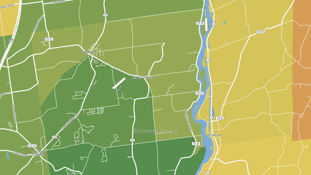 Fort Miller, NY Map of Theft Rates