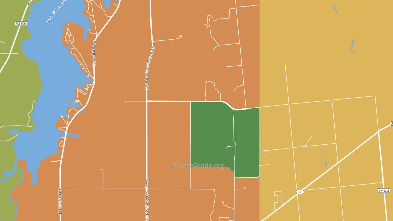 Fort Phantom Area, Abilene, TX Map of Theft Rates
