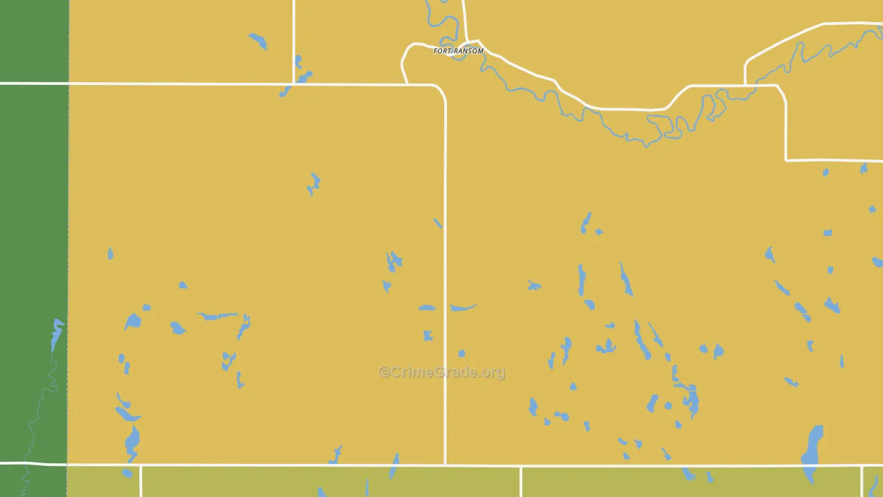 Fort Ransom, ND Map of Theft Rates