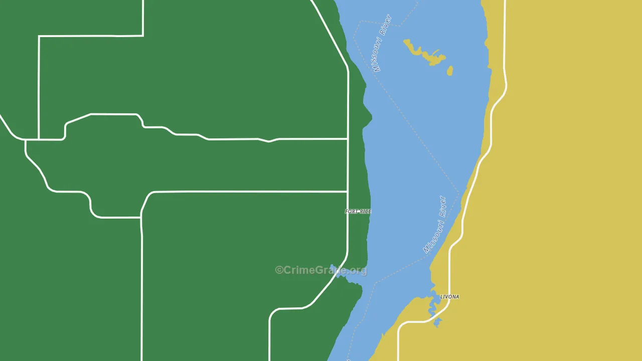 Fort Rice, ND Map of Theft Rates