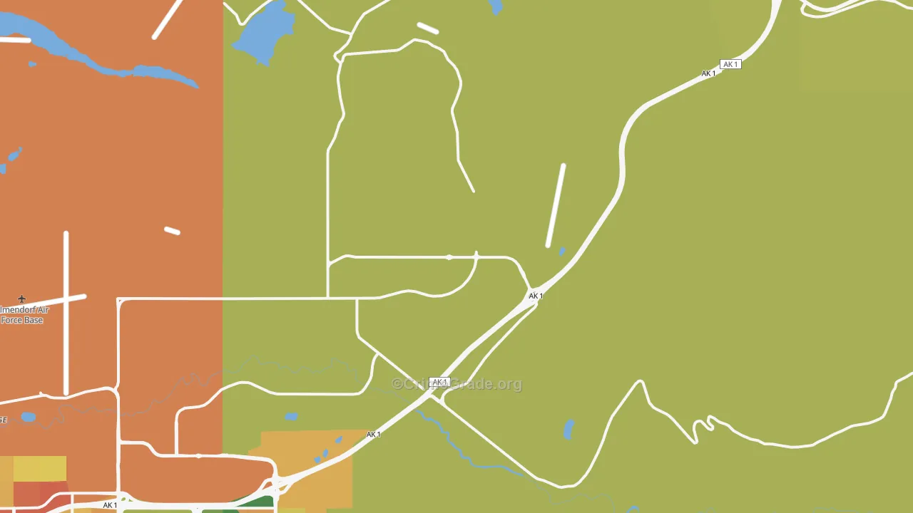 Fort Richardson, AK Map of Theft Rates