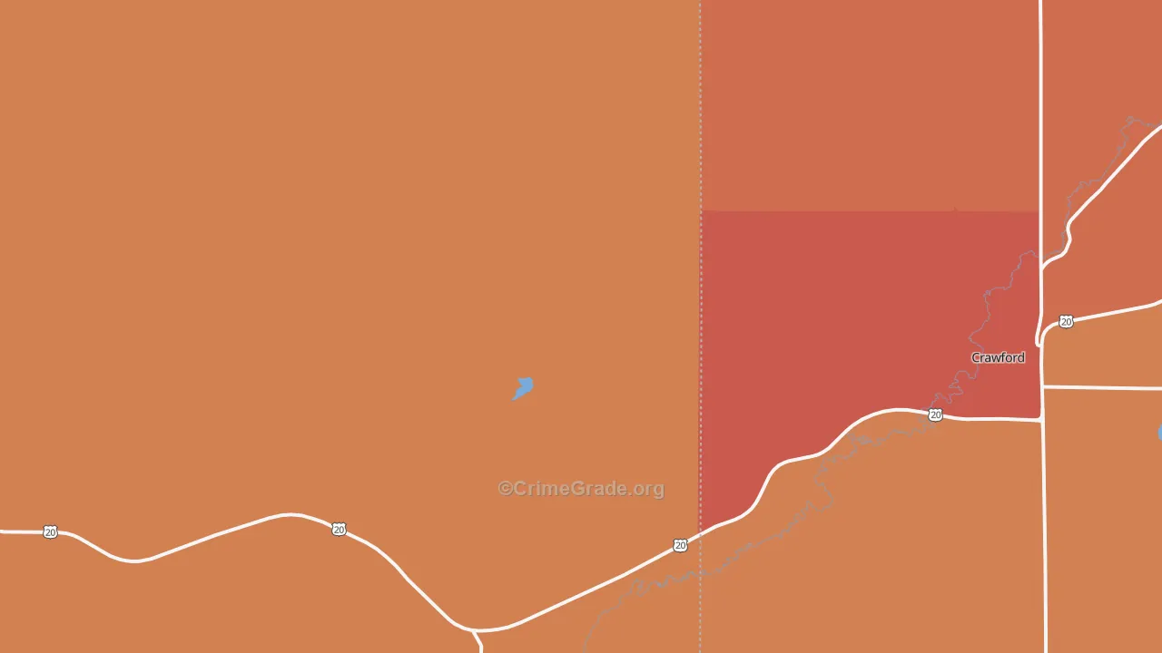 Fort Robinson, NE Map of Theft Rates