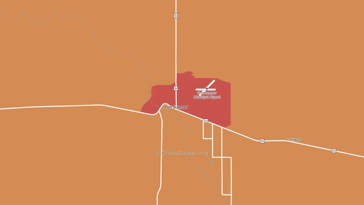 Fort Sumner, NM Map of Theft Rates