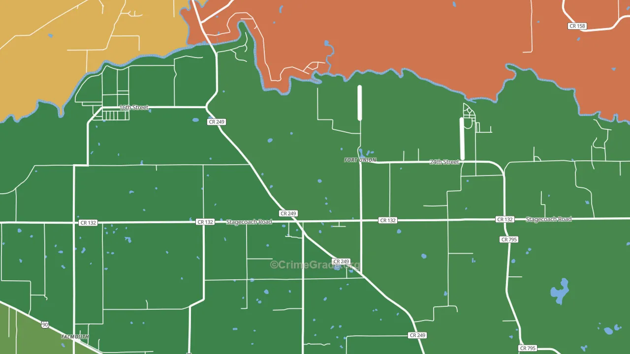 Fort Union, FL Map of Theft Rates