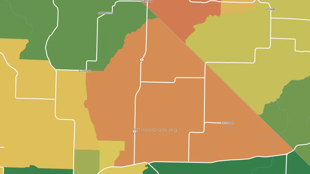 Fortuna, MO Map of Theft Rates