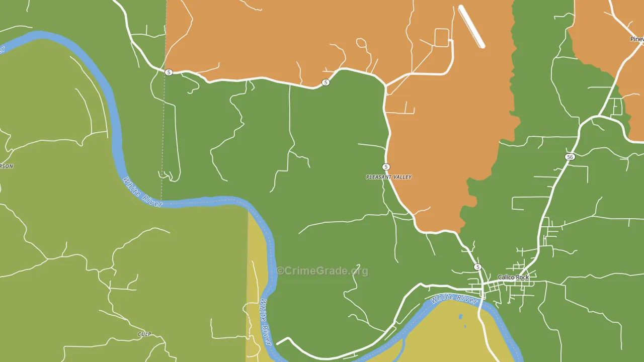 Forty Four, AR Map of Theft Rates