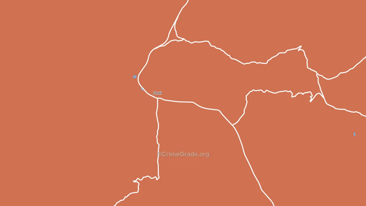 Fossil, OR Map of Theft Rates