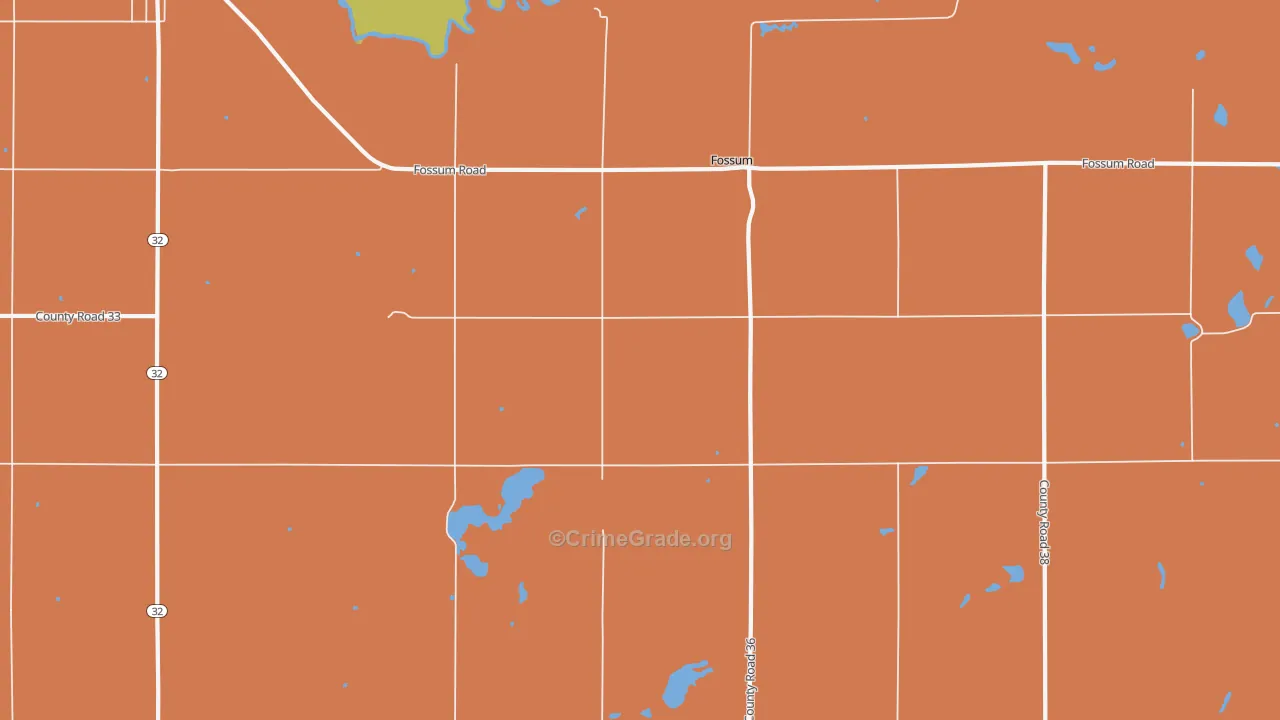 Fossum, MN Map of Theft Rates