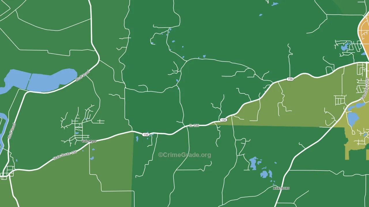 Foster Pond, IL Map of Theft Rates