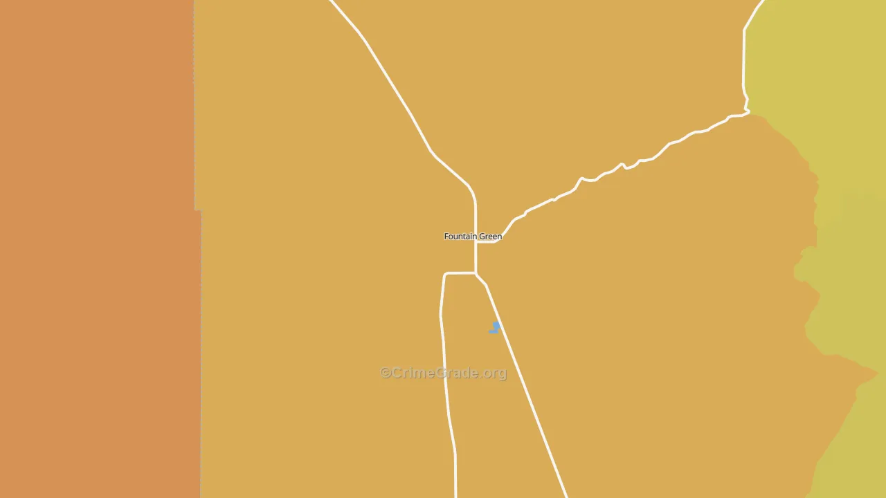 Fountain Green, UT Map of Theft Rates