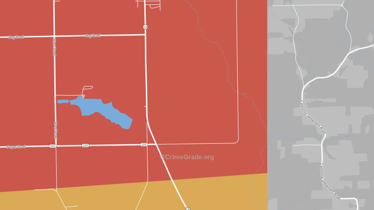 Four Corners, ME Map of Theft Rates