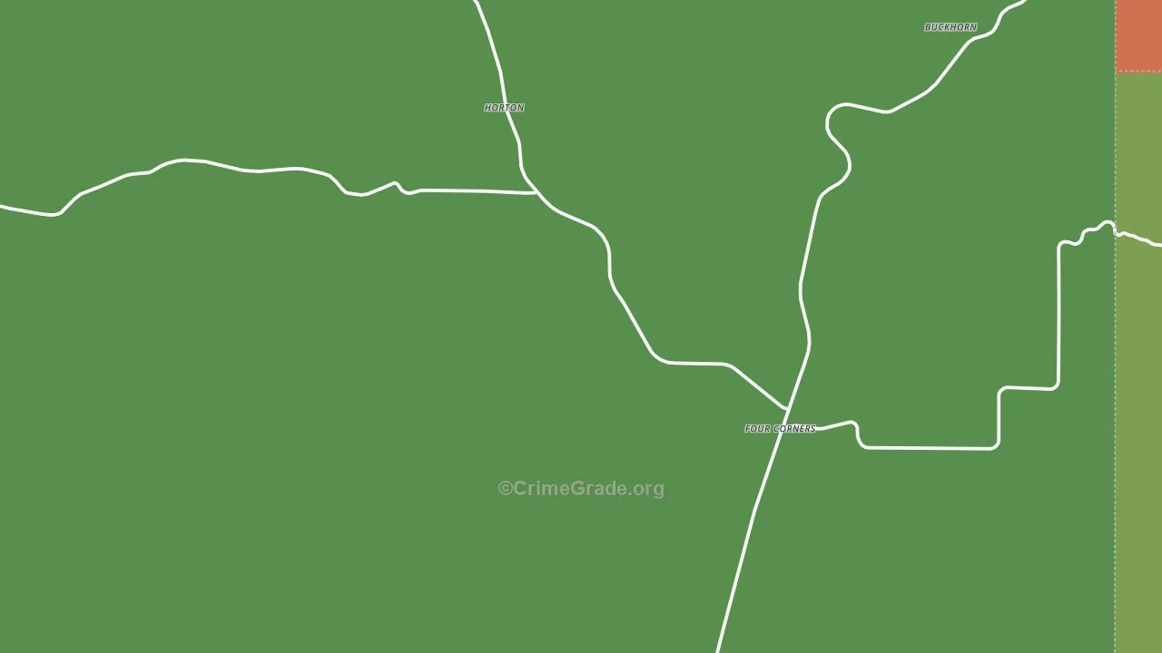 Four Corners, WY Map of Theft Rates