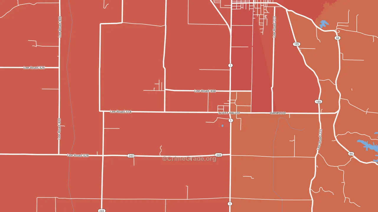 Four Forks, AR Map of Theft Rates