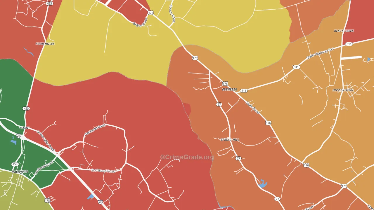 Four Holes, SC Map of Theft Rates