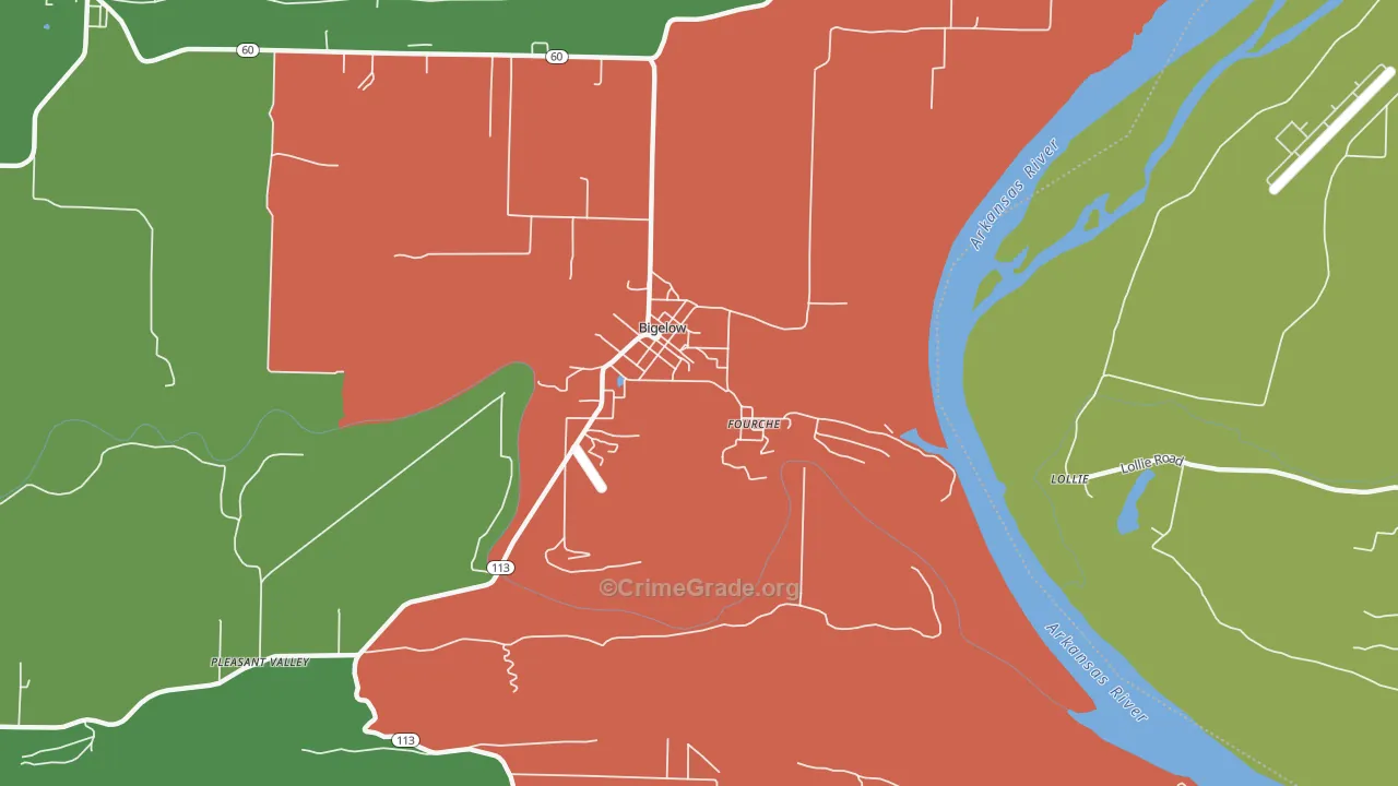 Fourche, AR Map of Theft Rates
