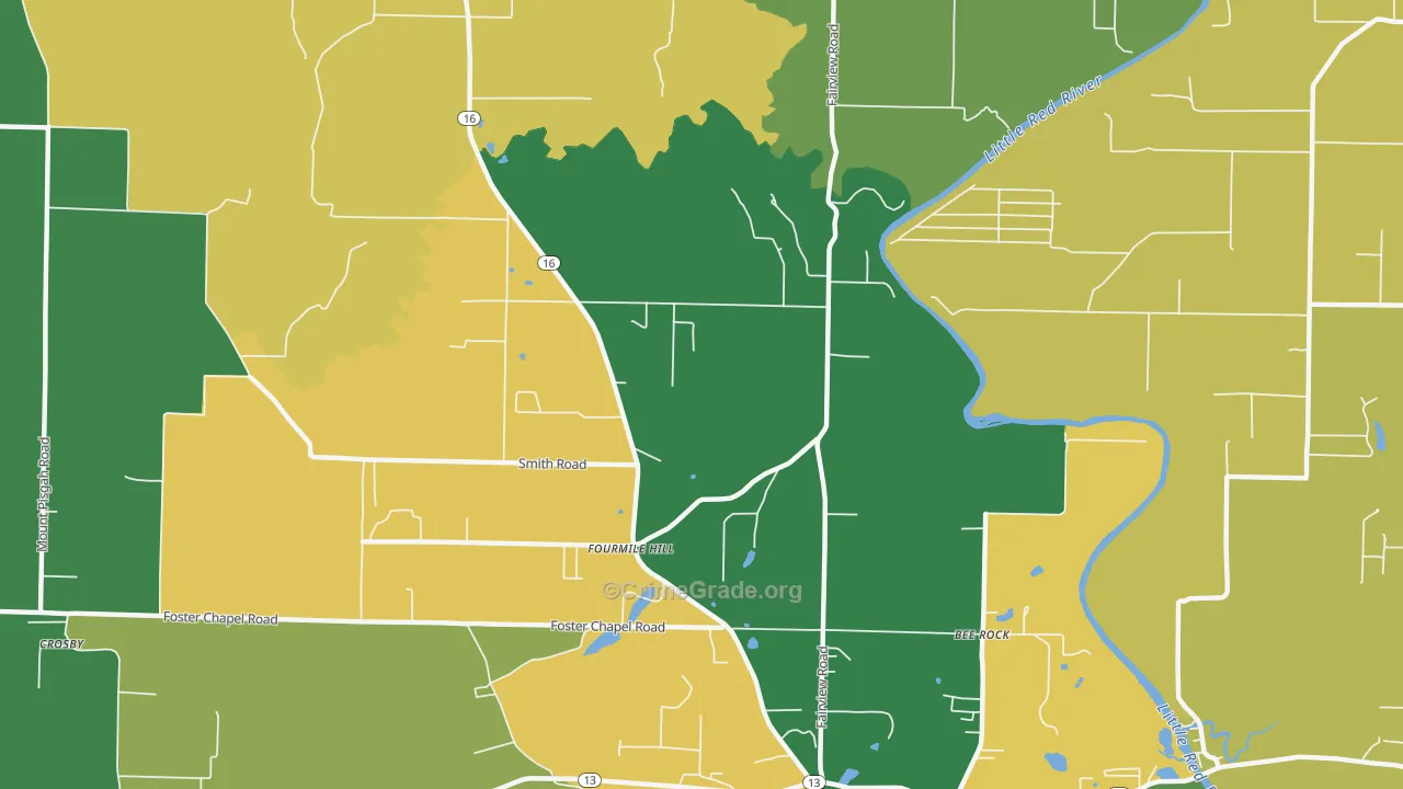 Fourmile Hill, AR Map of Theft Rates
