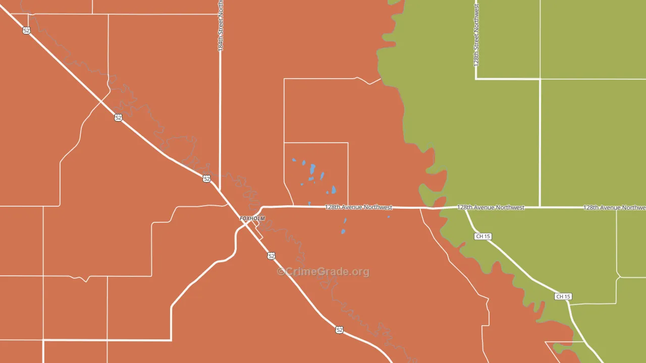 Foxholm, ND Map of Theft Rates