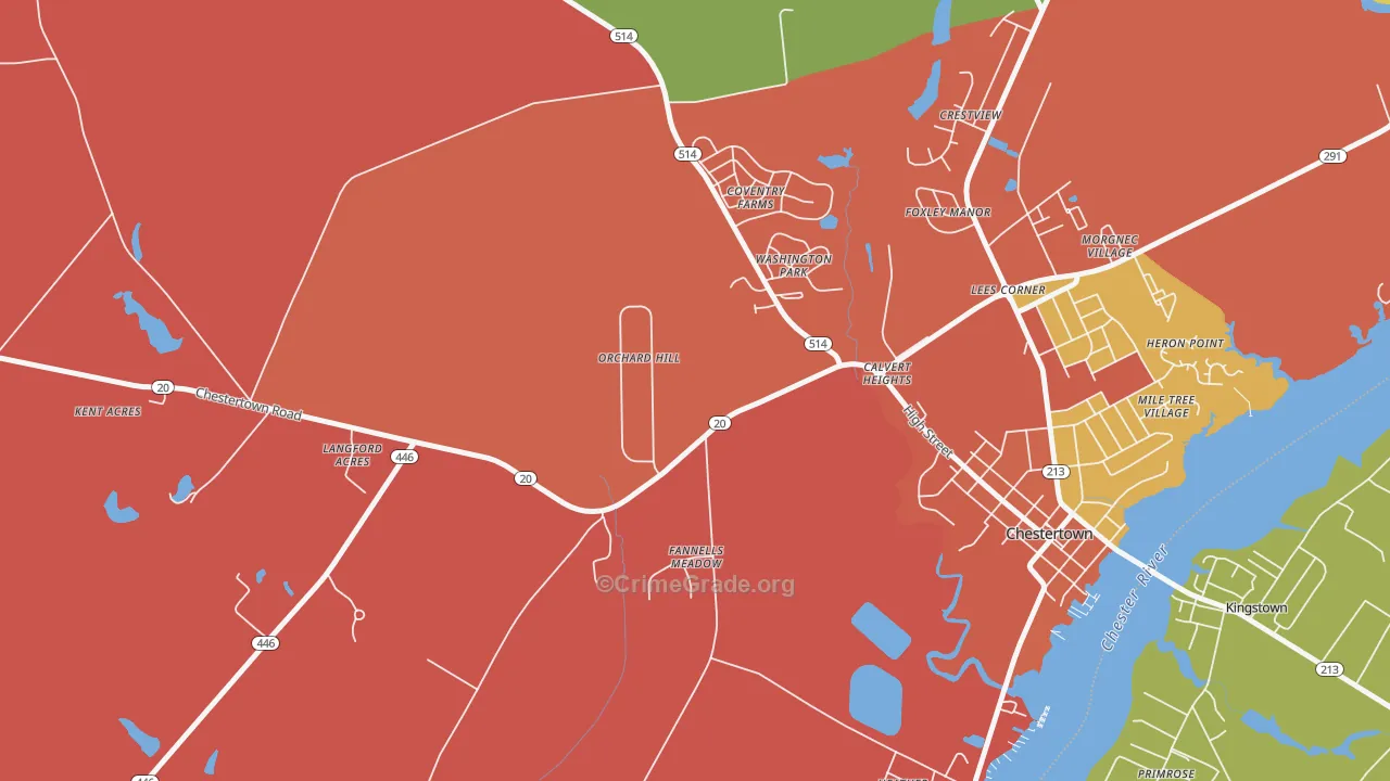 Foxley Manor, MD Map of Theft Rates